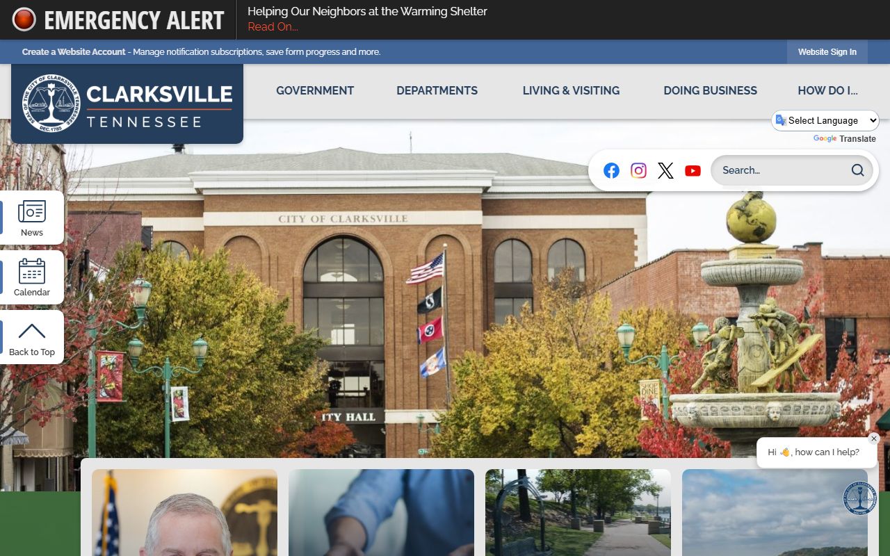 Clarksville public records city government portal