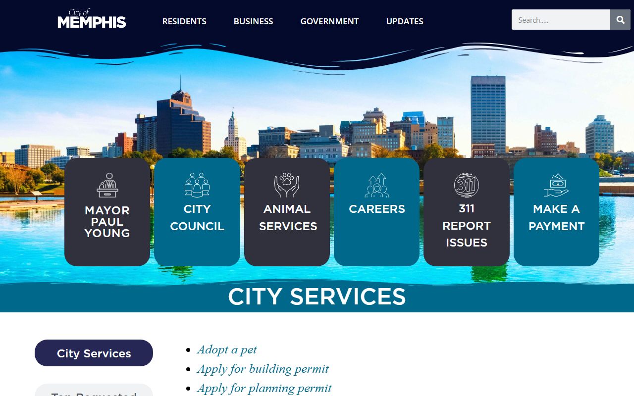 Memphis public records city government portal