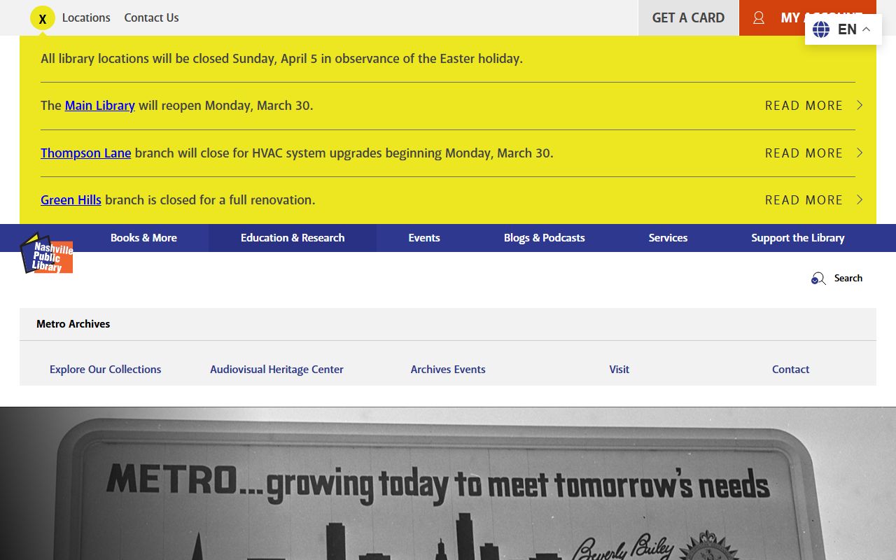 Nashville public records metro archives page