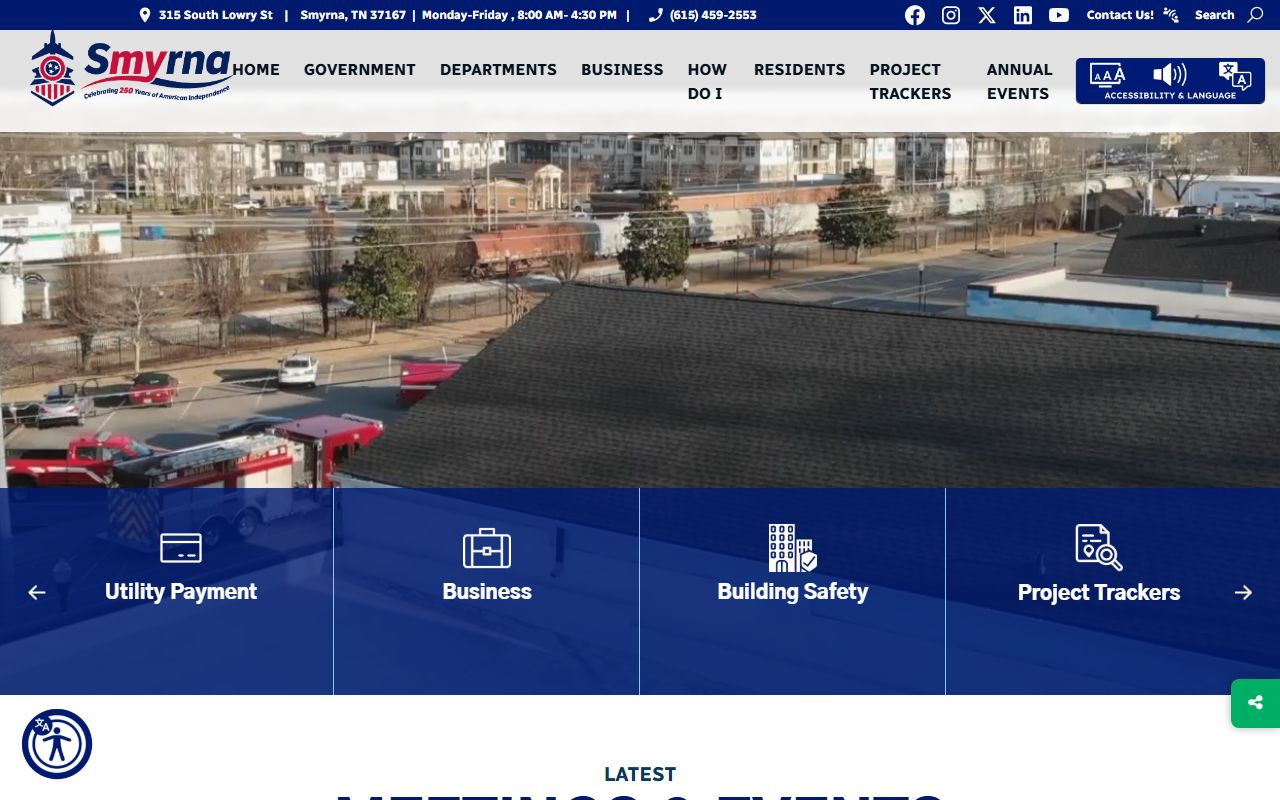 Smyrna public records town portal