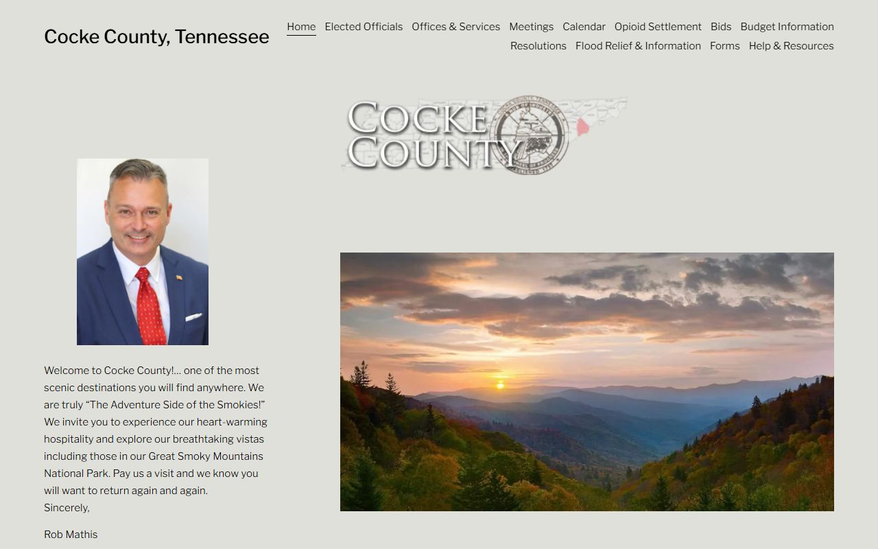 Cocke County public records county government portal