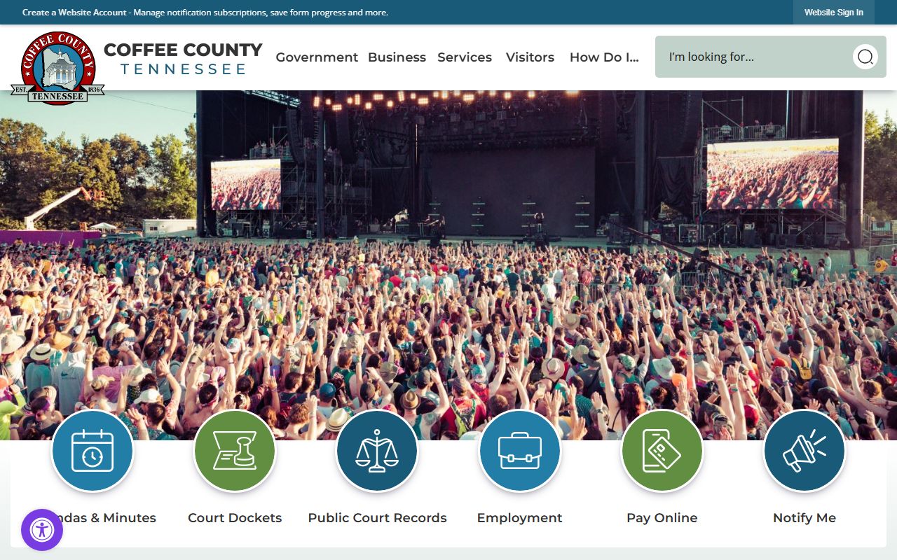 Coffee County public records county government portal