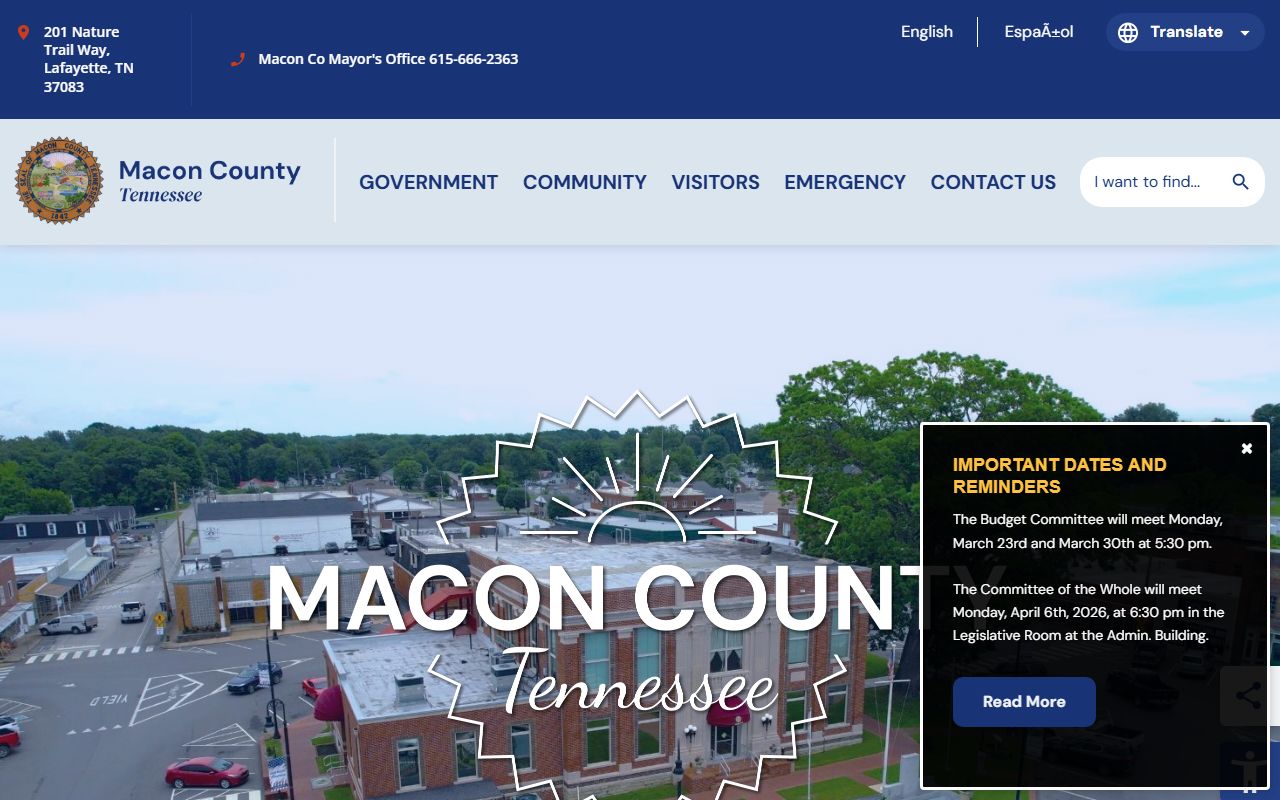 Macon County public records county government portal