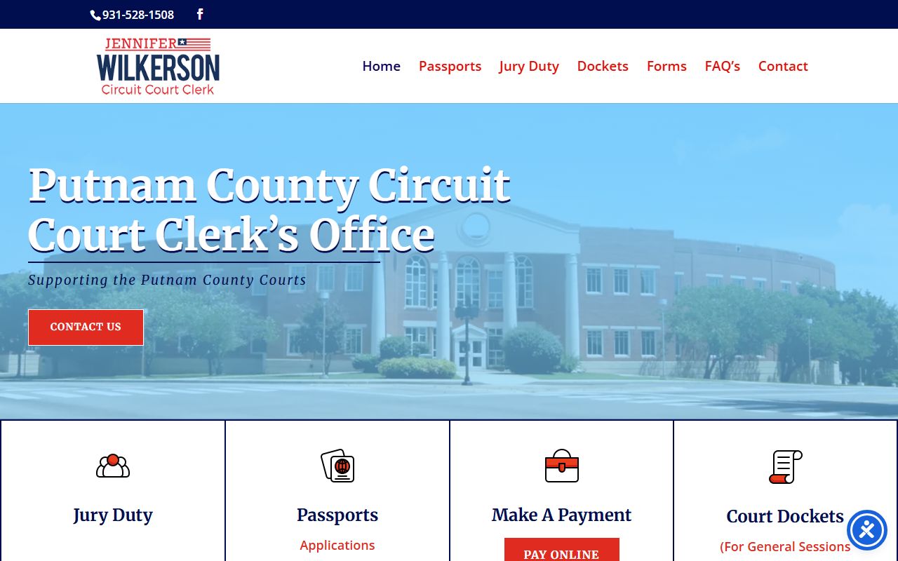Putnam County public records circuit court clerk page