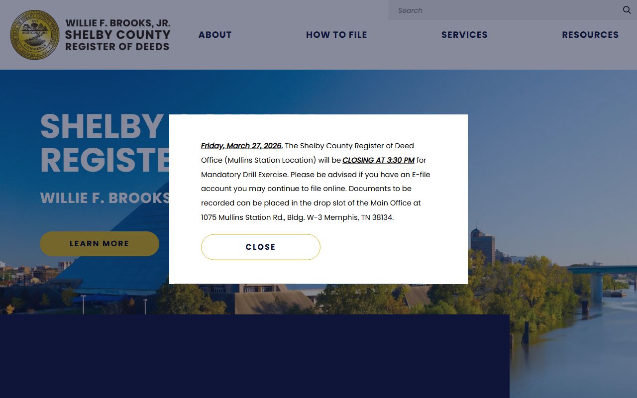 Shelby County public records register of deeds office