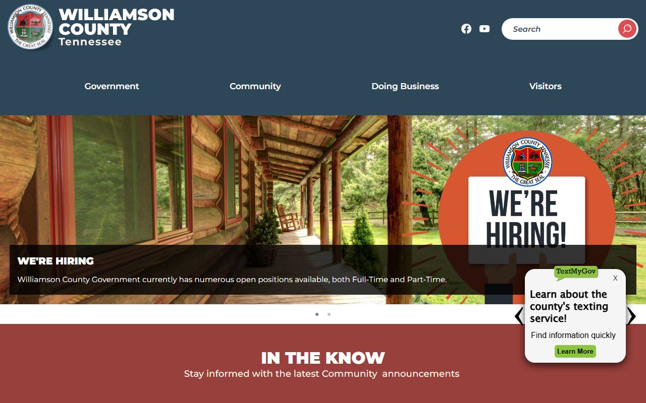 Williamson County public records county government portal